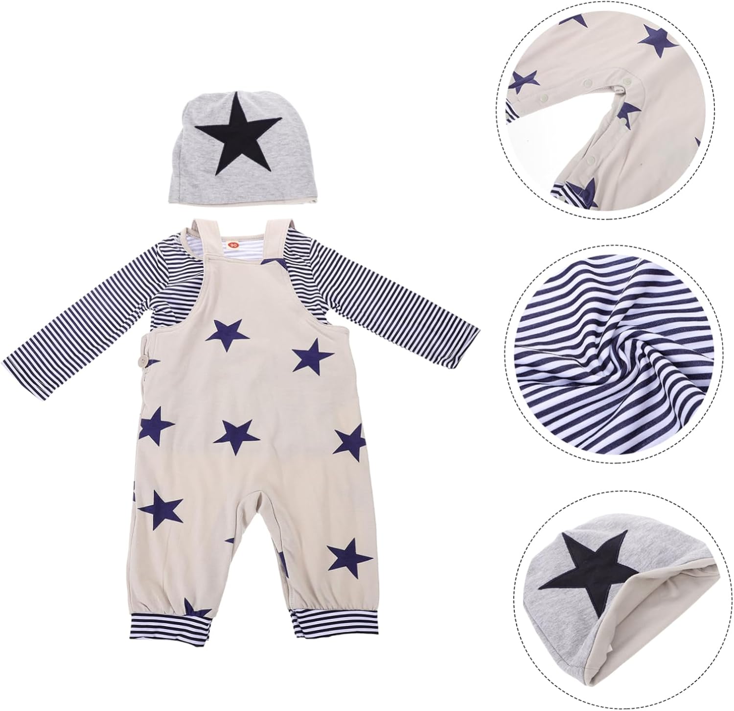 Comfortable Star Pattern Suspenders Pants for Boys