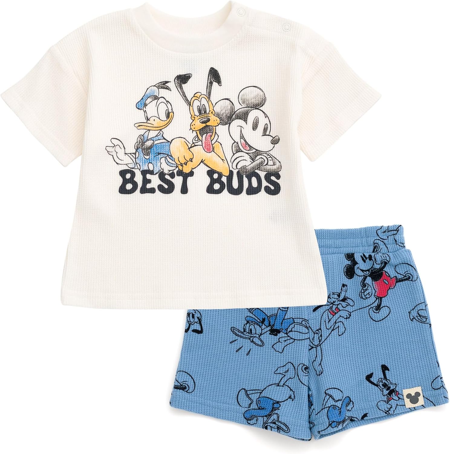 Disney Waffle Knit T-Shirt and Shorts Set for Babies
