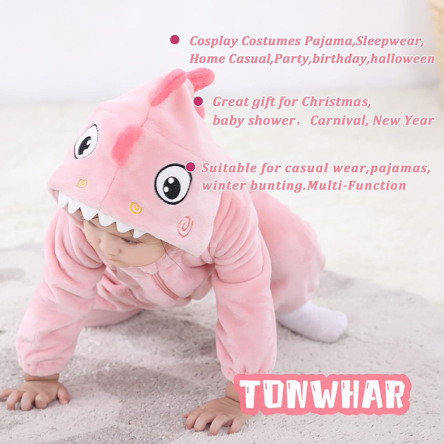 TONWHAR Halloween Animal Bodysuit for Baby Toddler