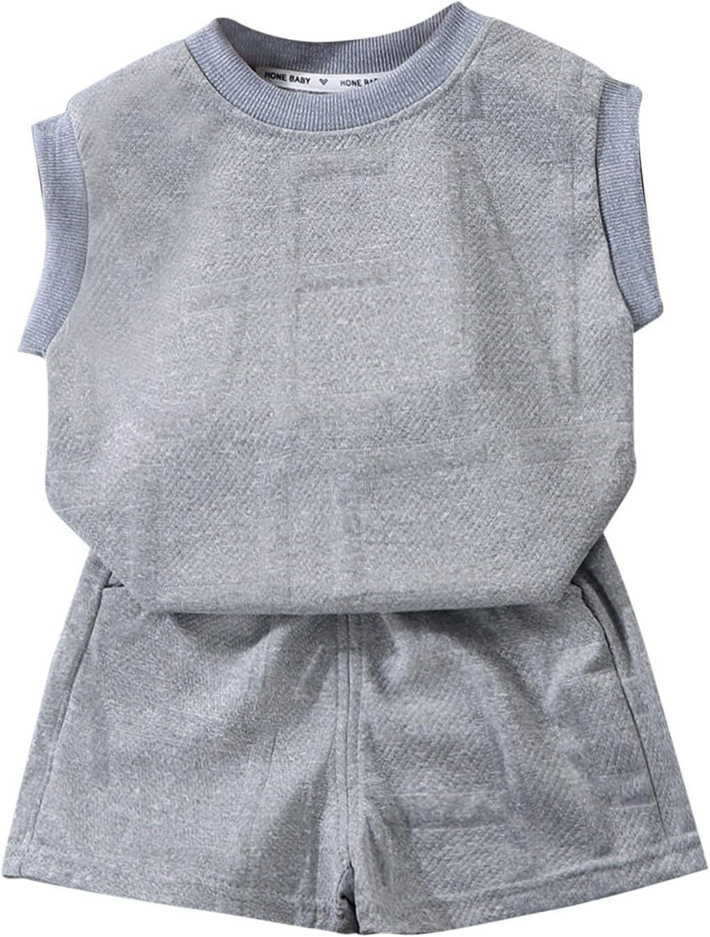 Toddlers Boys Girls Short Sets Sleeveless Tops Shorts