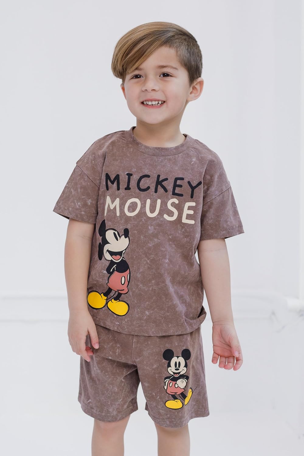 Disney Mickey Mouse Small to Big Kid T-Shirt and Shorts Set