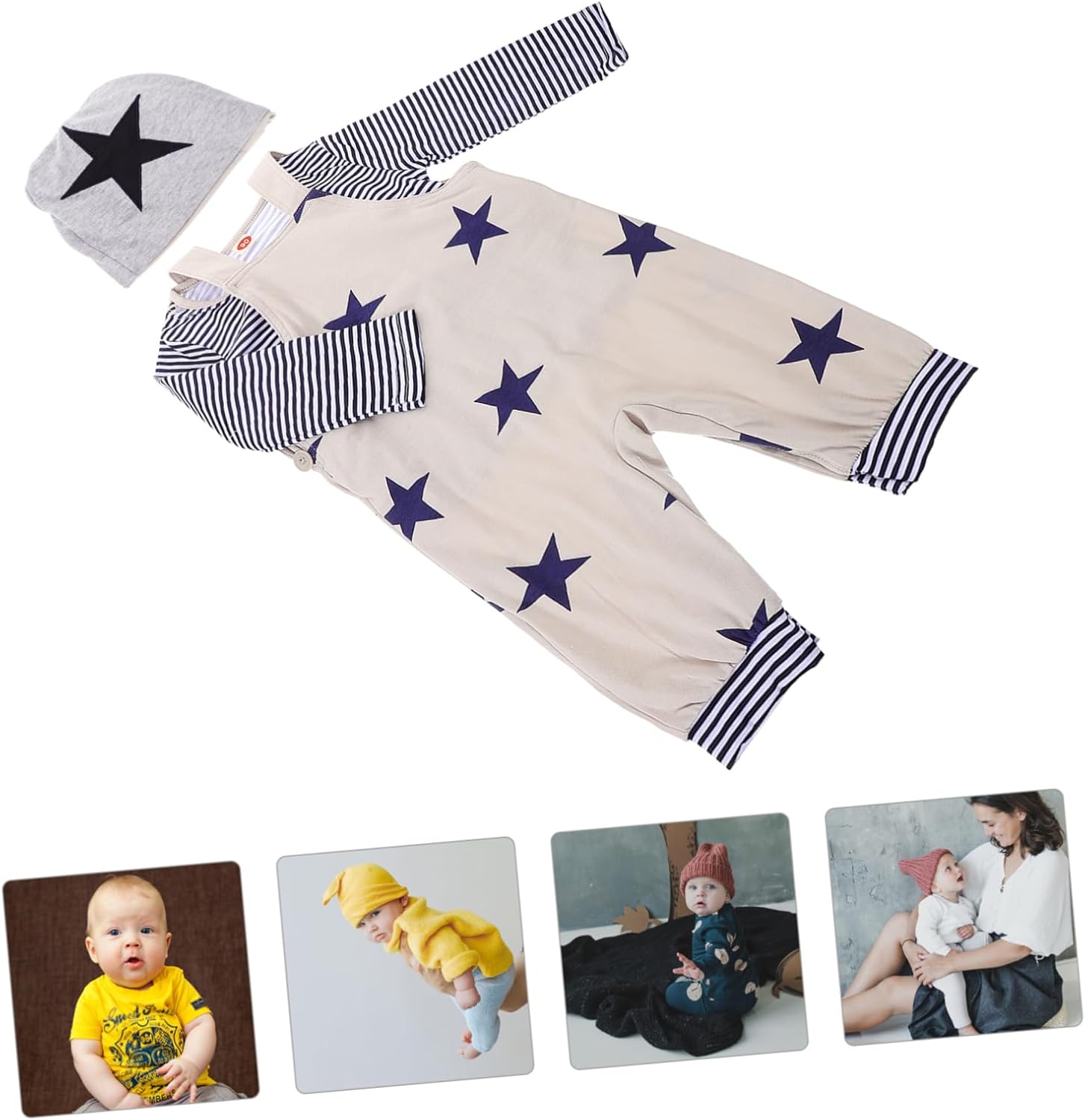 Comfortable Star Pattern Suspenders Pants for Boys