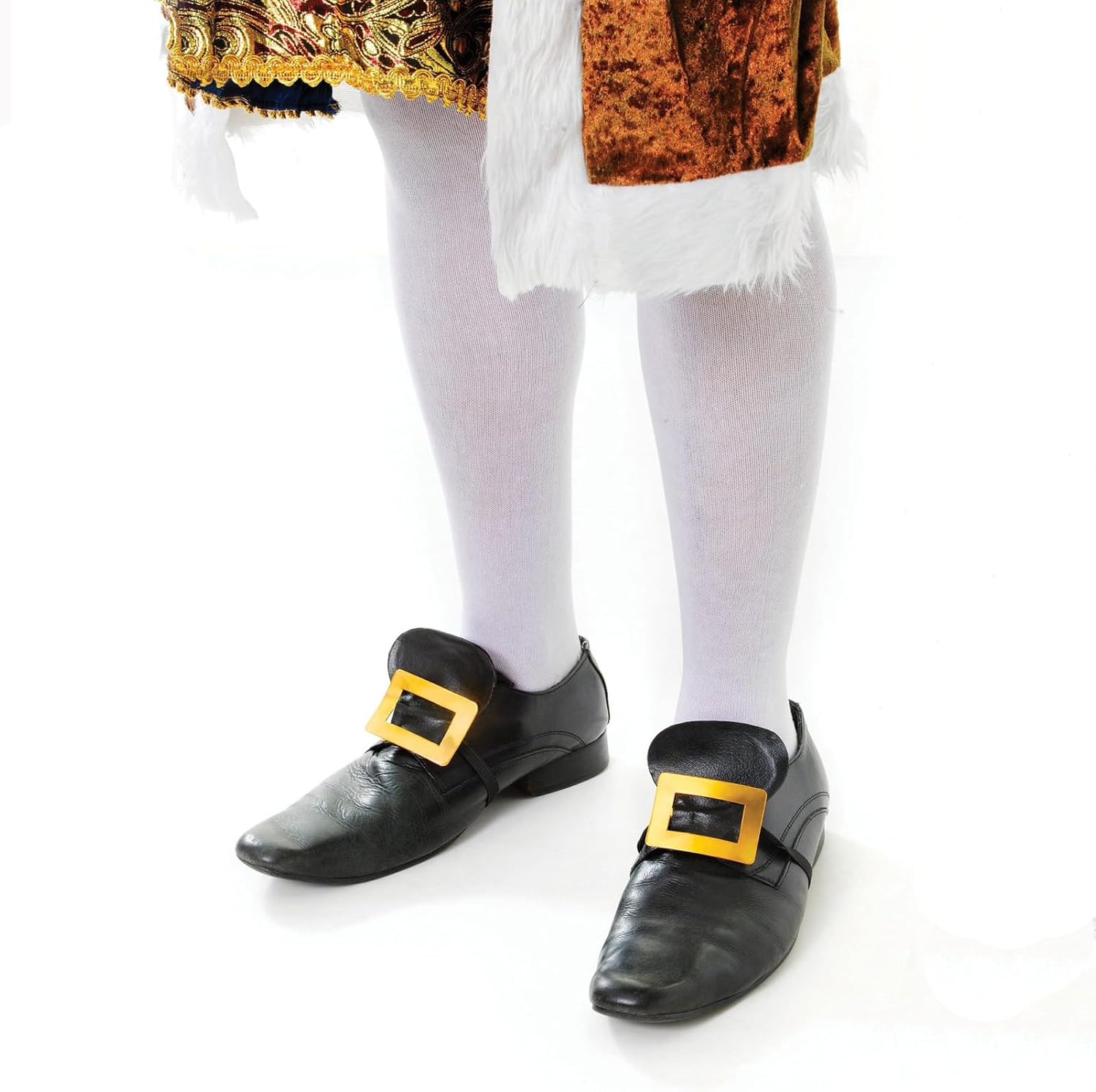 Colonial Style Shoe Buckle and Long White Socks for Kids