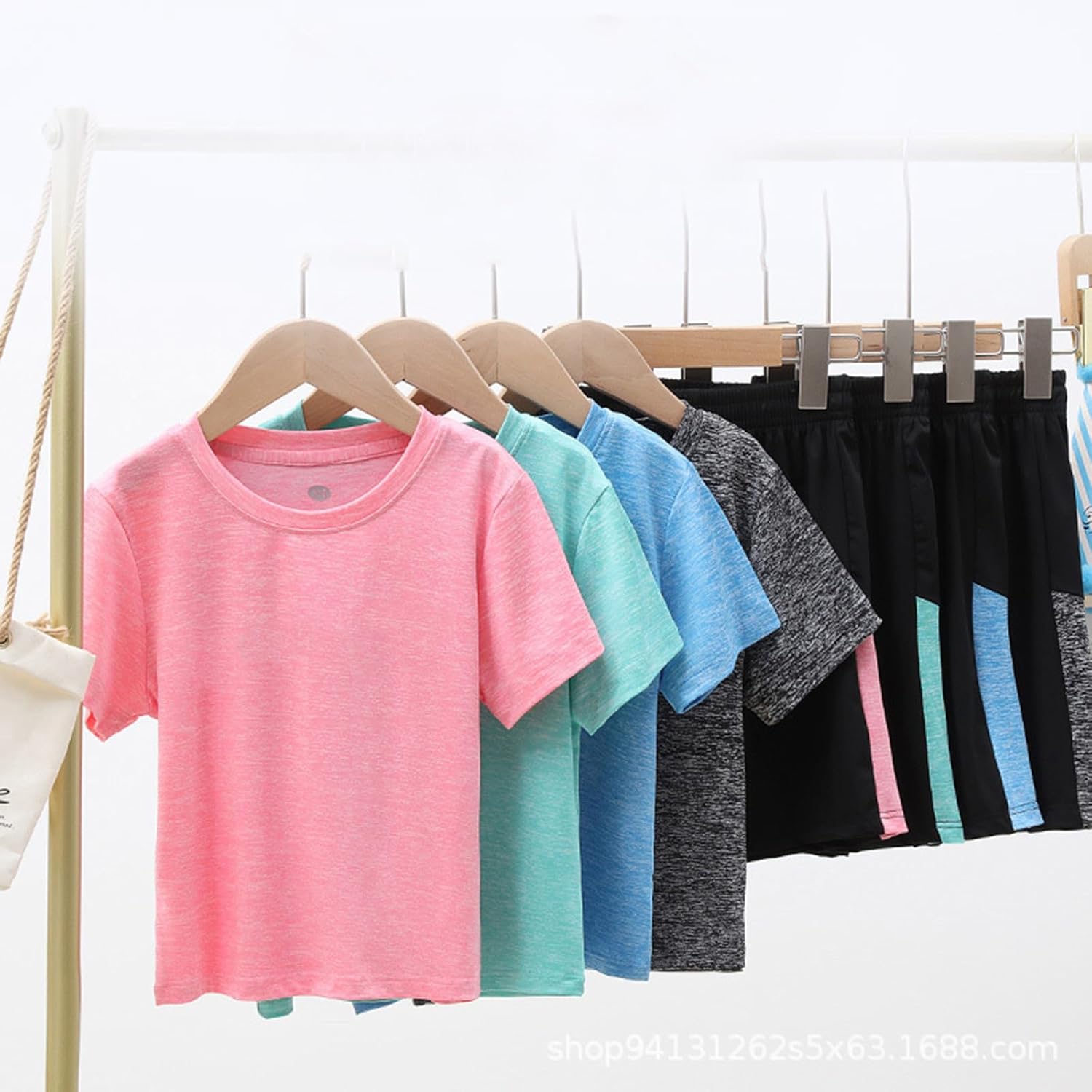 boys summer quick-drying t-shirts shorts