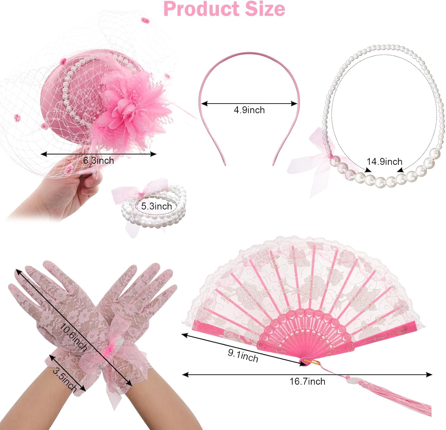 Fumwase 5Pcs Tea Party Accessories Set - Perfect Tea Party Favors Kit