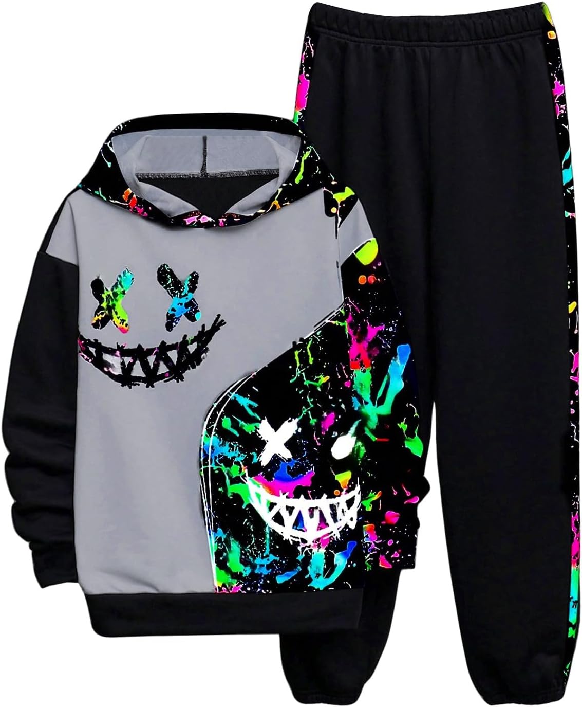WDIRARA Boys 2 Piece Tracksuit Set Sweatpants and Hoodie