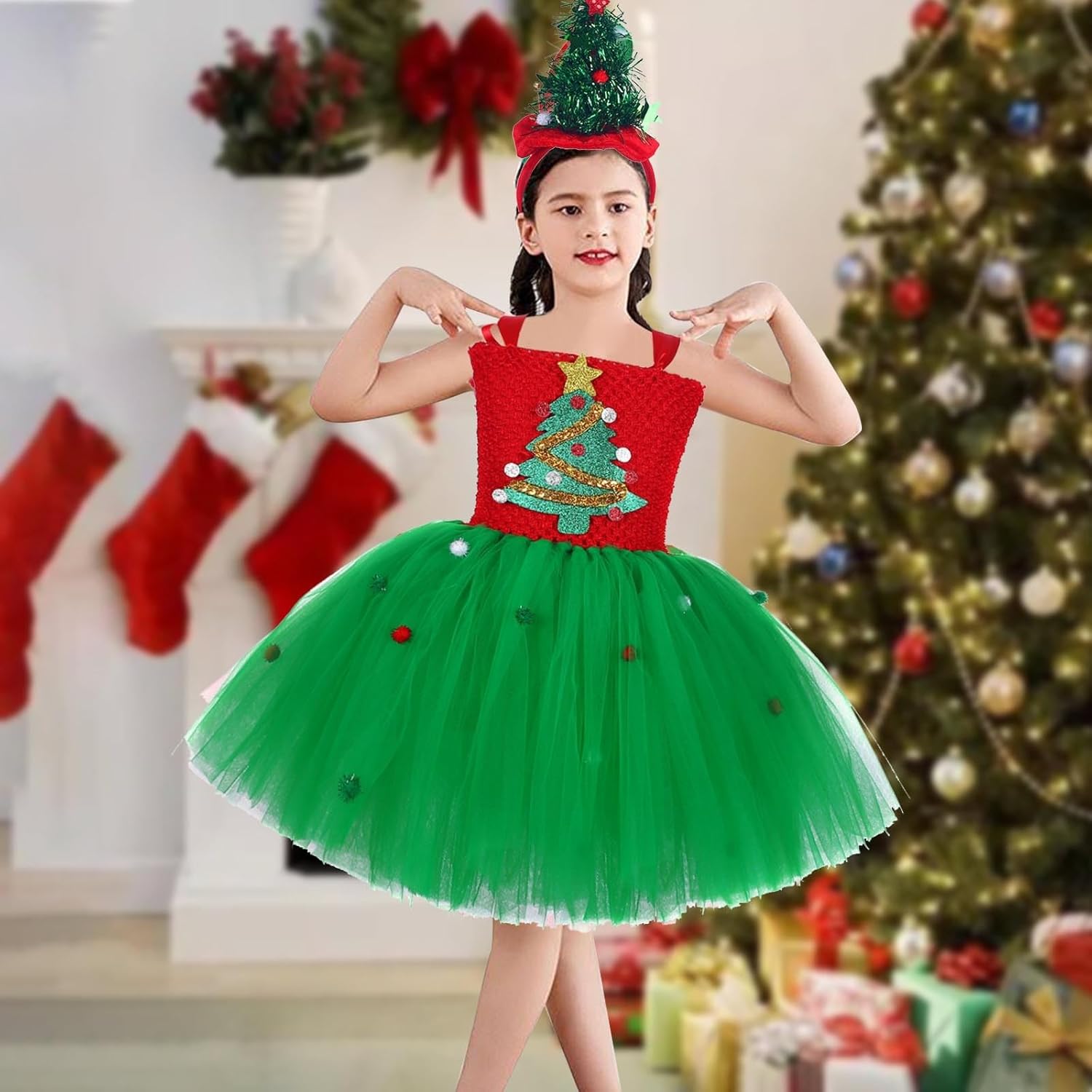 Girls Christmas Tree Costume