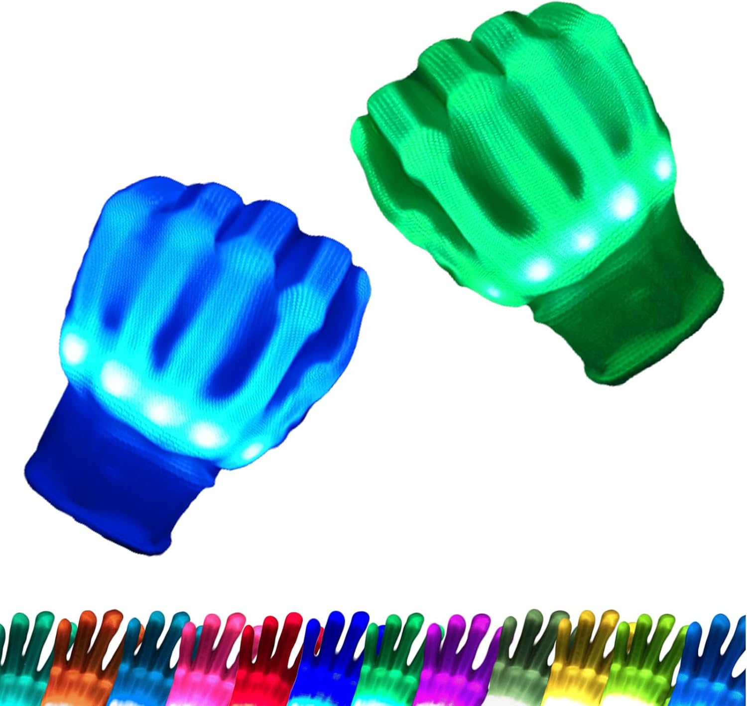 12 Colors Flash Led Light Up Gloves