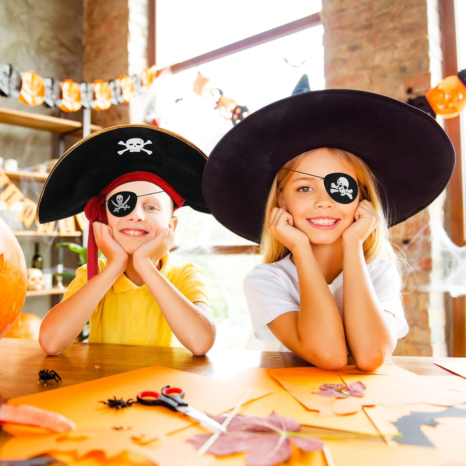 Skylety Pirate Headwear Set for Kids and Adults