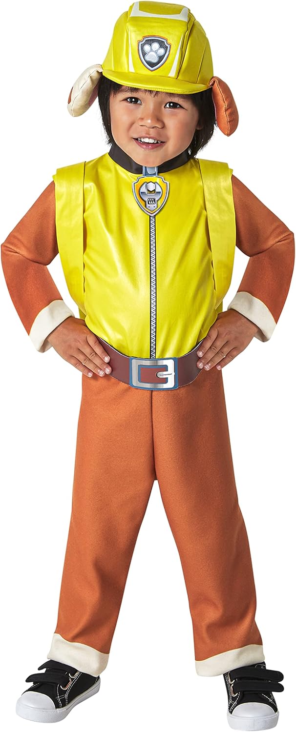 officially licensed Rubies Toddler Paw Patrol Rubble Clothing includes action figure