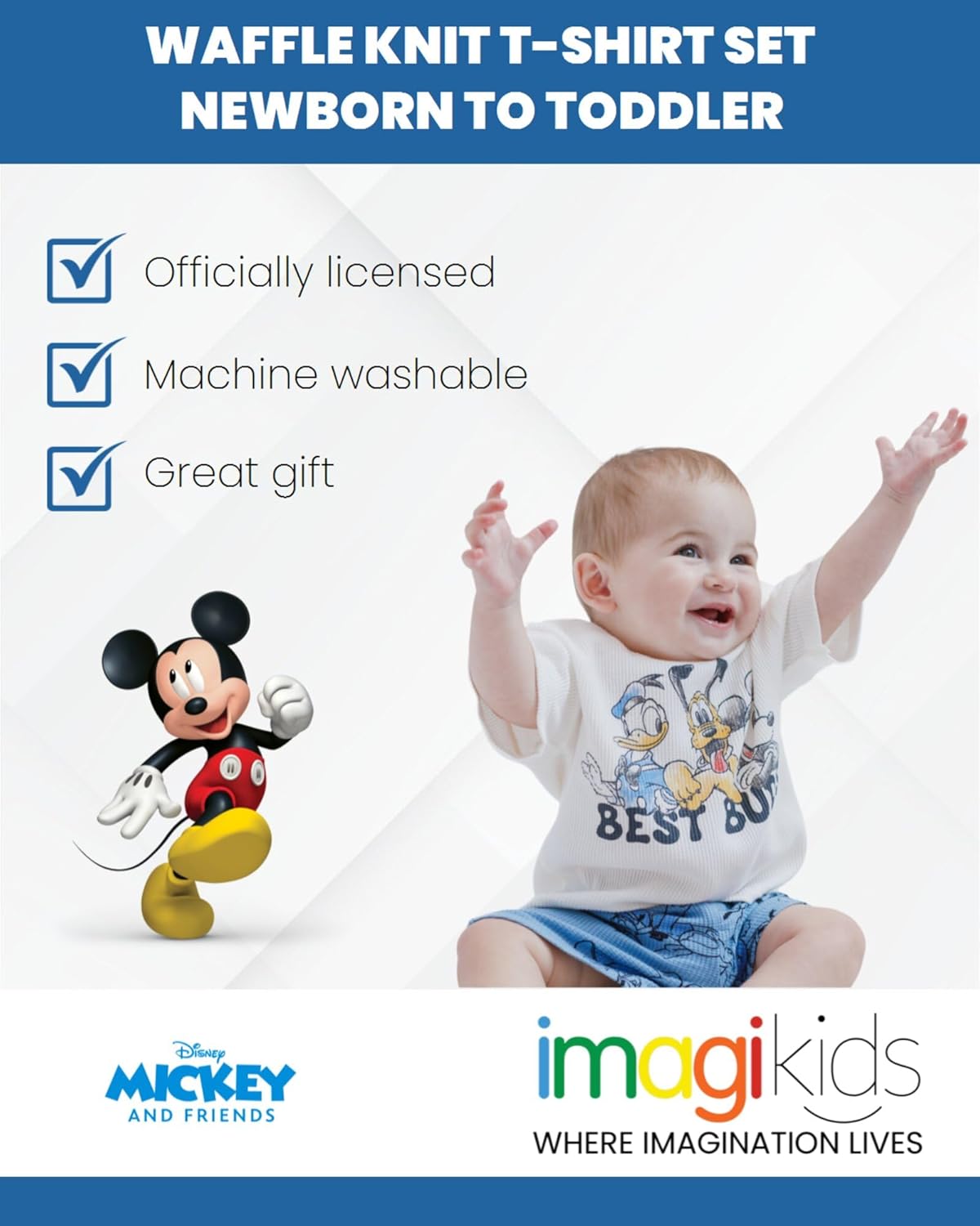 Disney Waffle Knit T-Shirt and Shorts Set for Babies