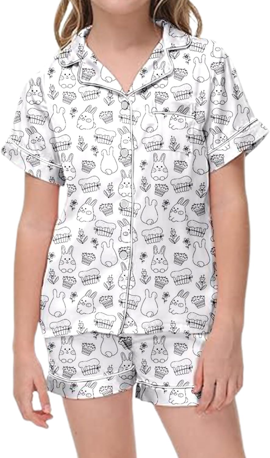Floral Easter printed soft Silk Shorts for Kids