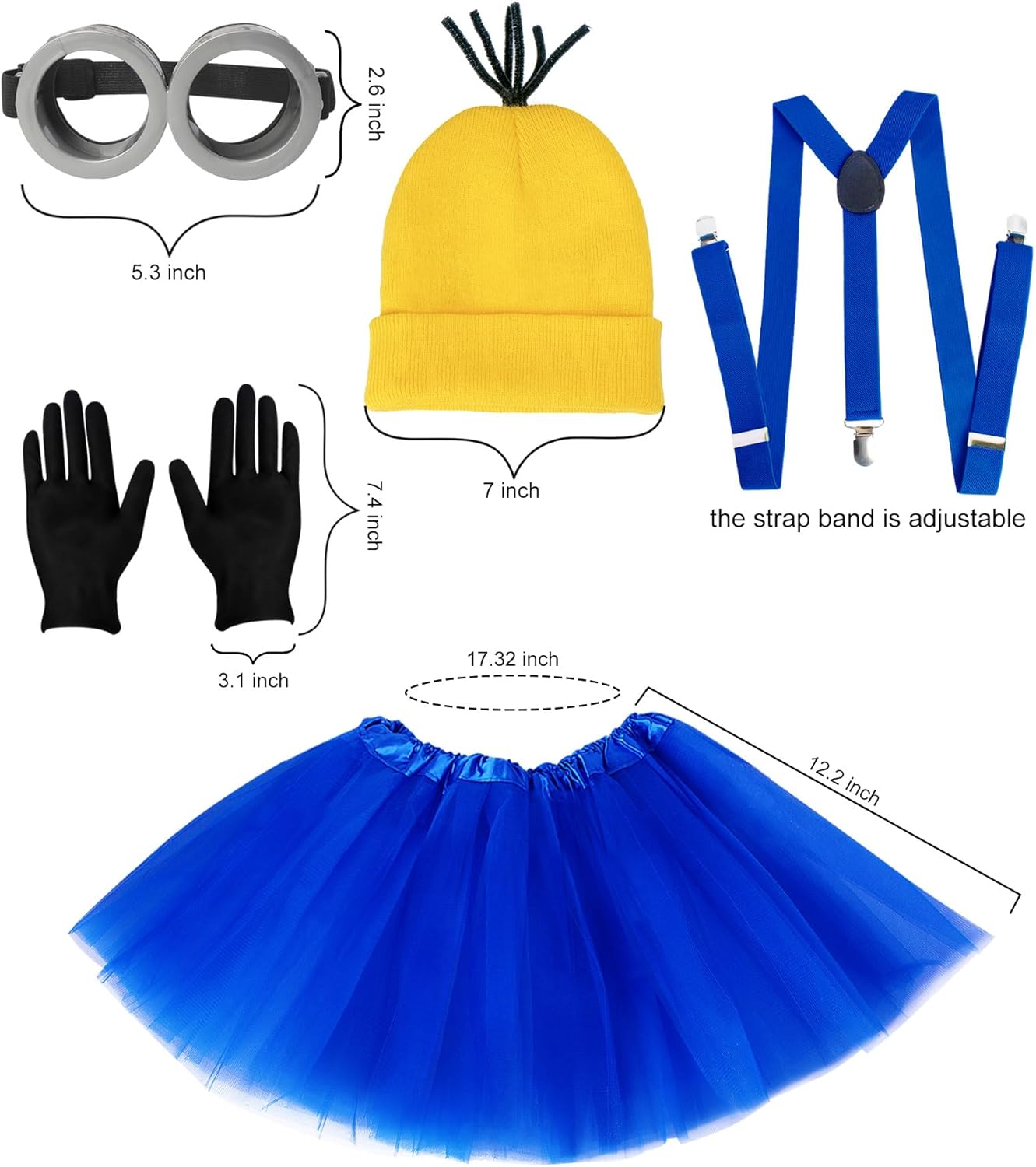 WISHTEN 5PCS Halloween Costume Accessories for Girls