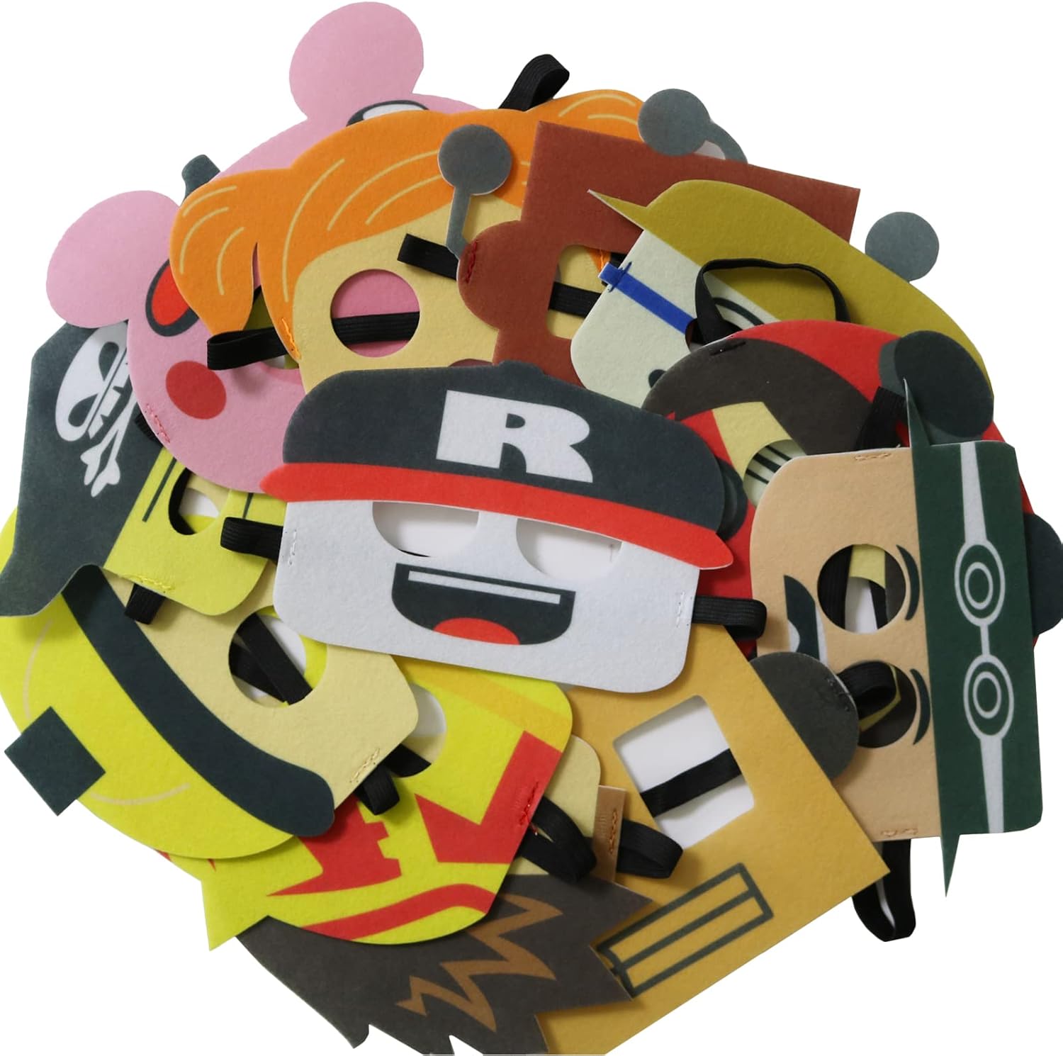 12-Segment Robot Felt Masks for Kids Robot Themed