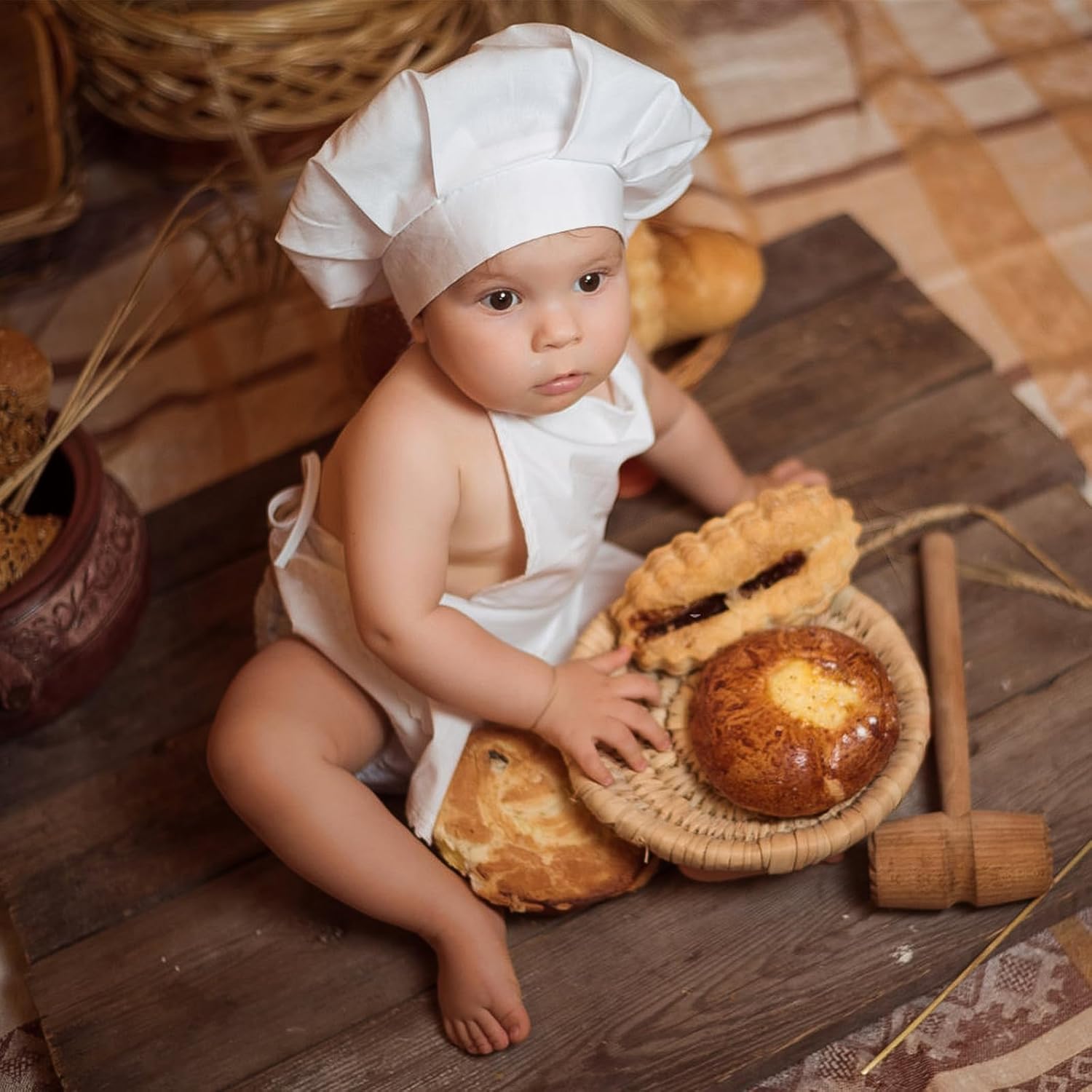 2-Piece Newborn Baby Chef Coordi