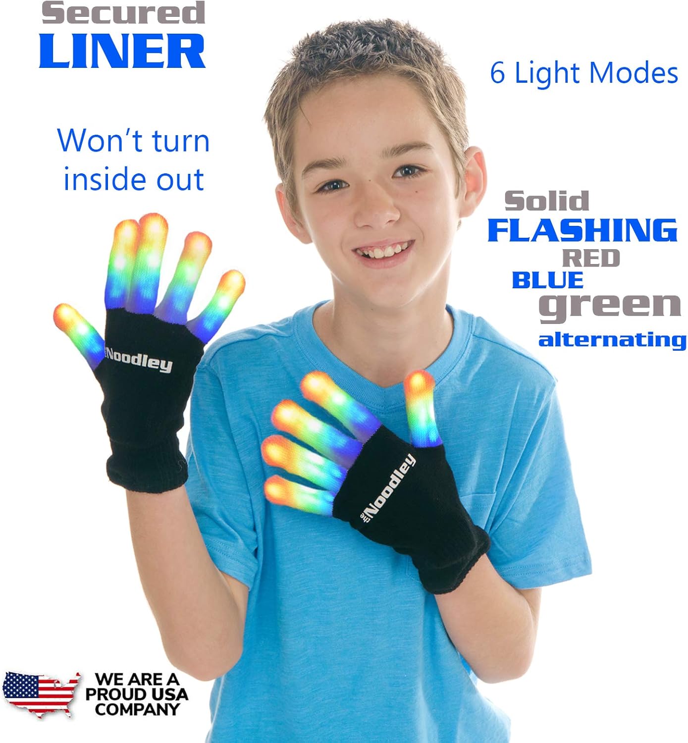 The Noodley LED Light-Up Gloves