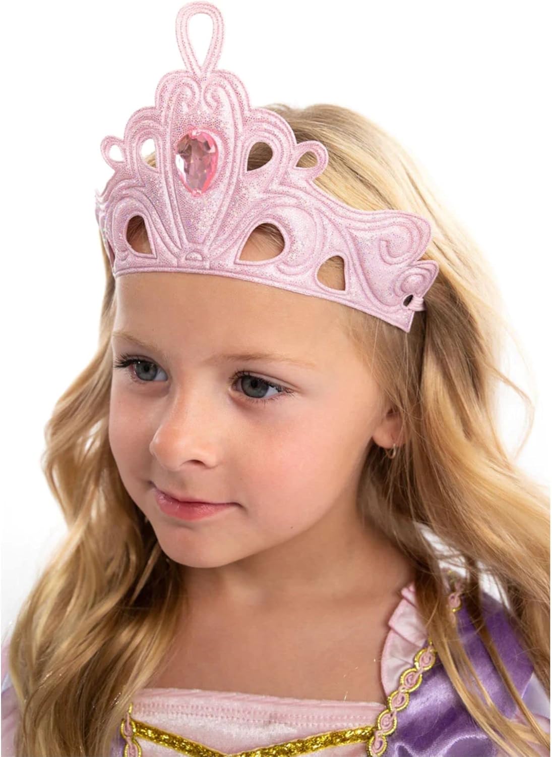 Little Adventures Soft Pink Diva Crown with Pendant for Kids