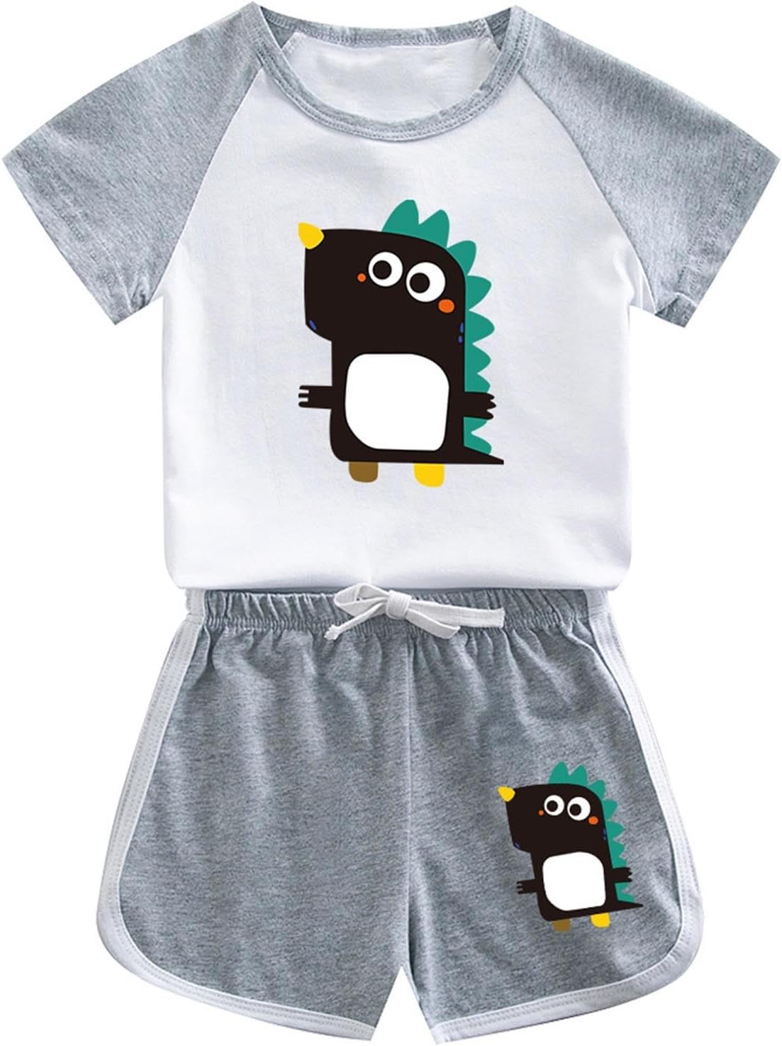 Cute Dinosaur Tracksuit for Boys 1-12 Summer Outfit Easy to Wear