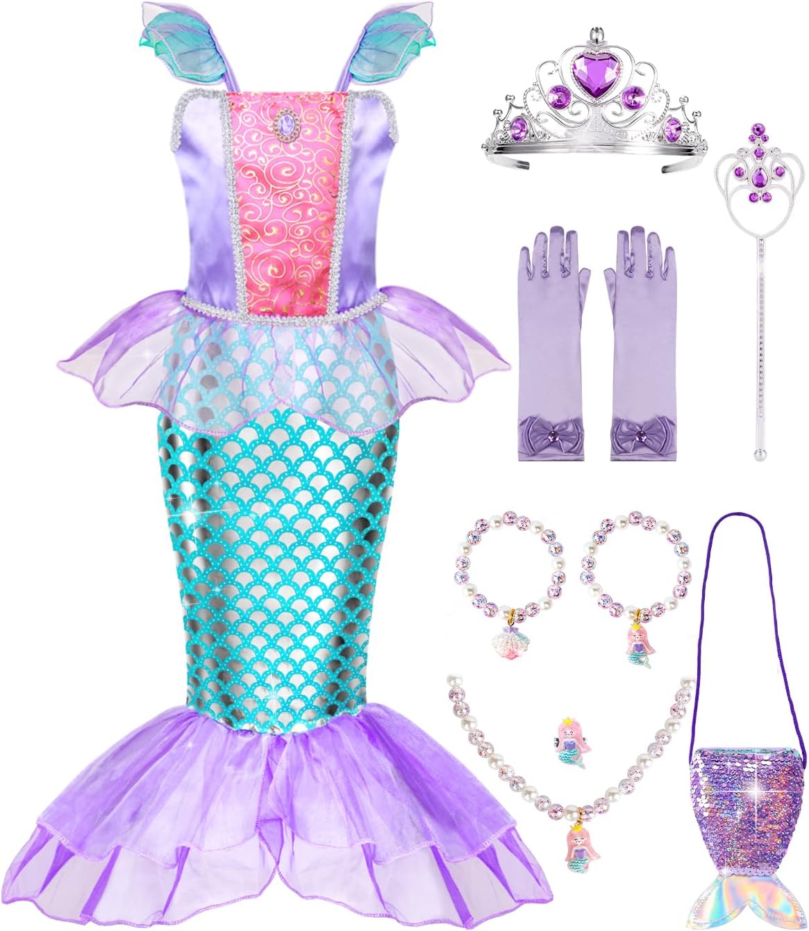 Meland Little Mermaid Dress Set