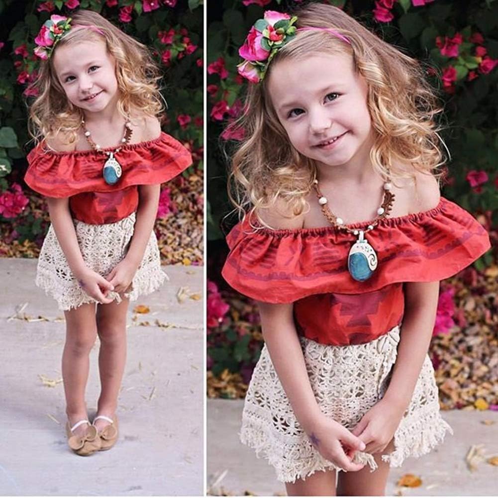 Sejardin Baby and Sis Moana Ruffled and Lace Romper Dress Set