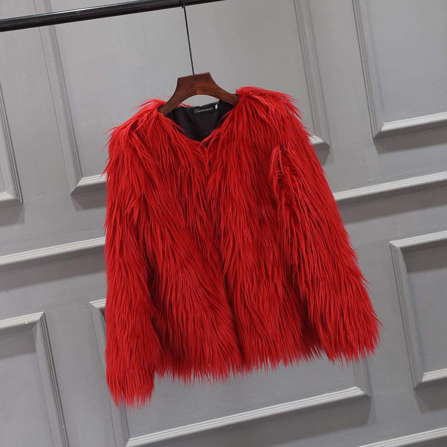 Eoailr Fluffy Faux-Fur Jacket for Girls 2-10 Years Winter Warm
