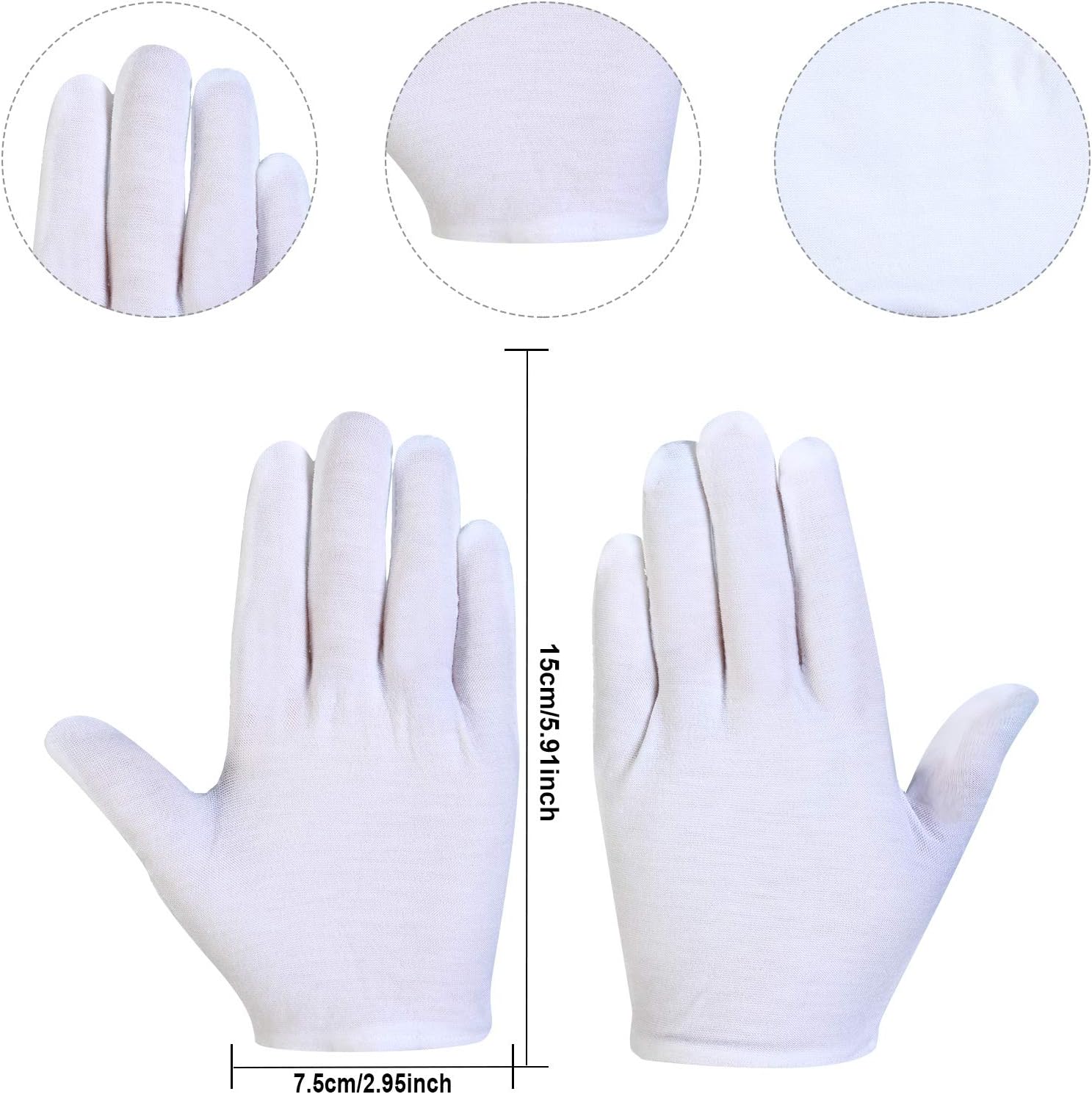 SATINIOR White Kids Gloves