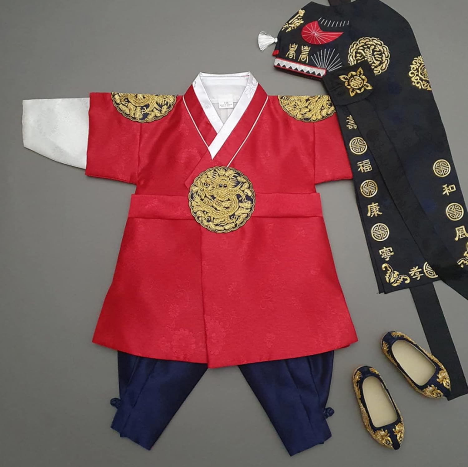 Korean Boy Gold Embroidery Hanbok