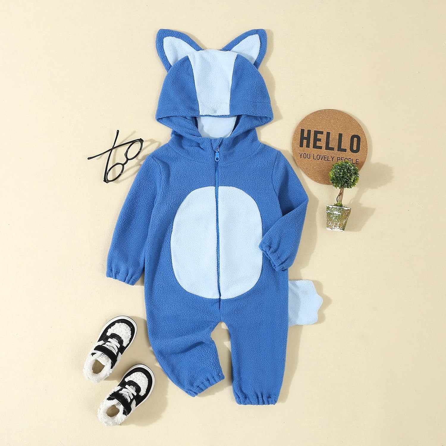 Cartoon Blue Dog Costume for Toddler Halloween Cute Comfortable