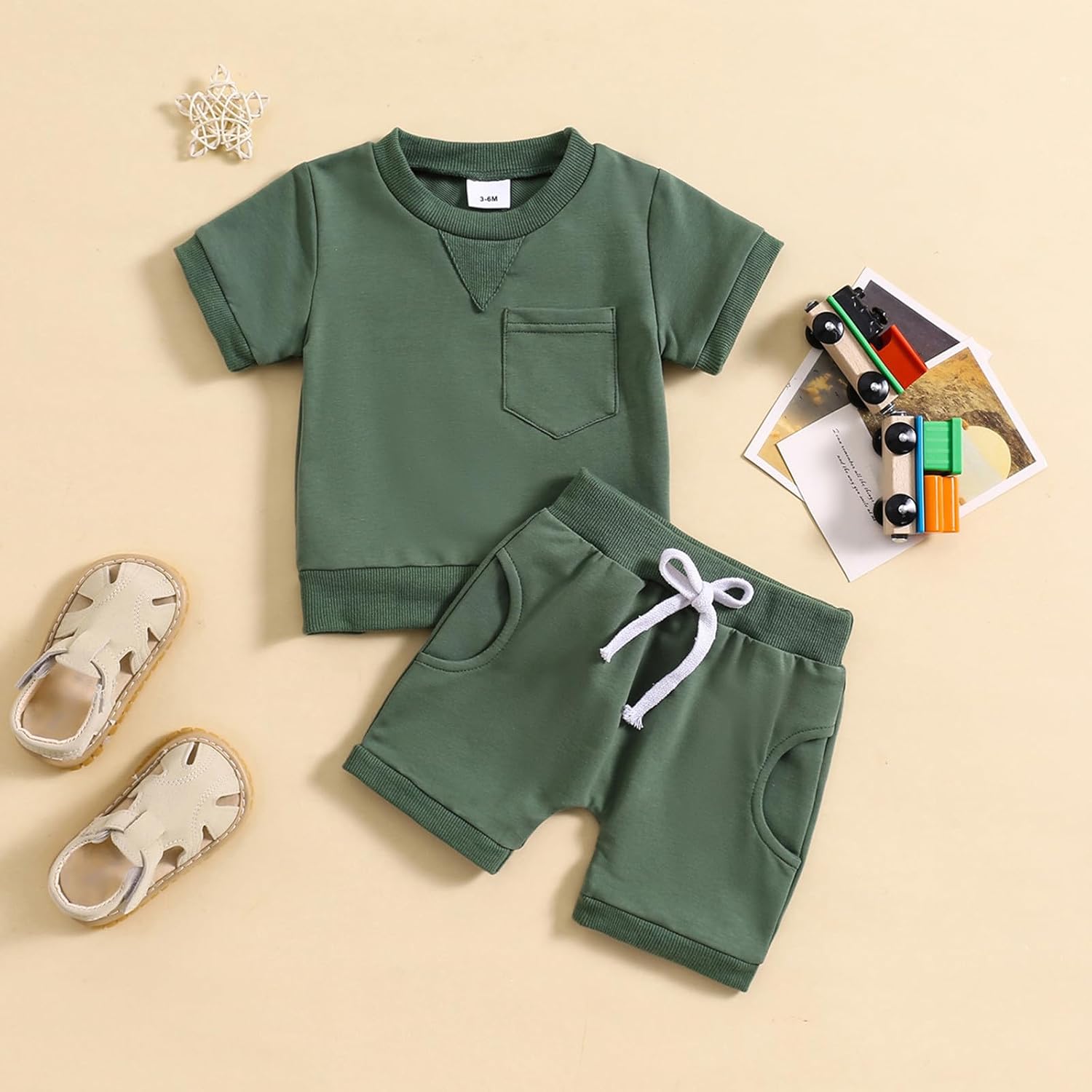 Perfectutschu Toddler Boys 2-Piece Set for Soft comfy Essentials