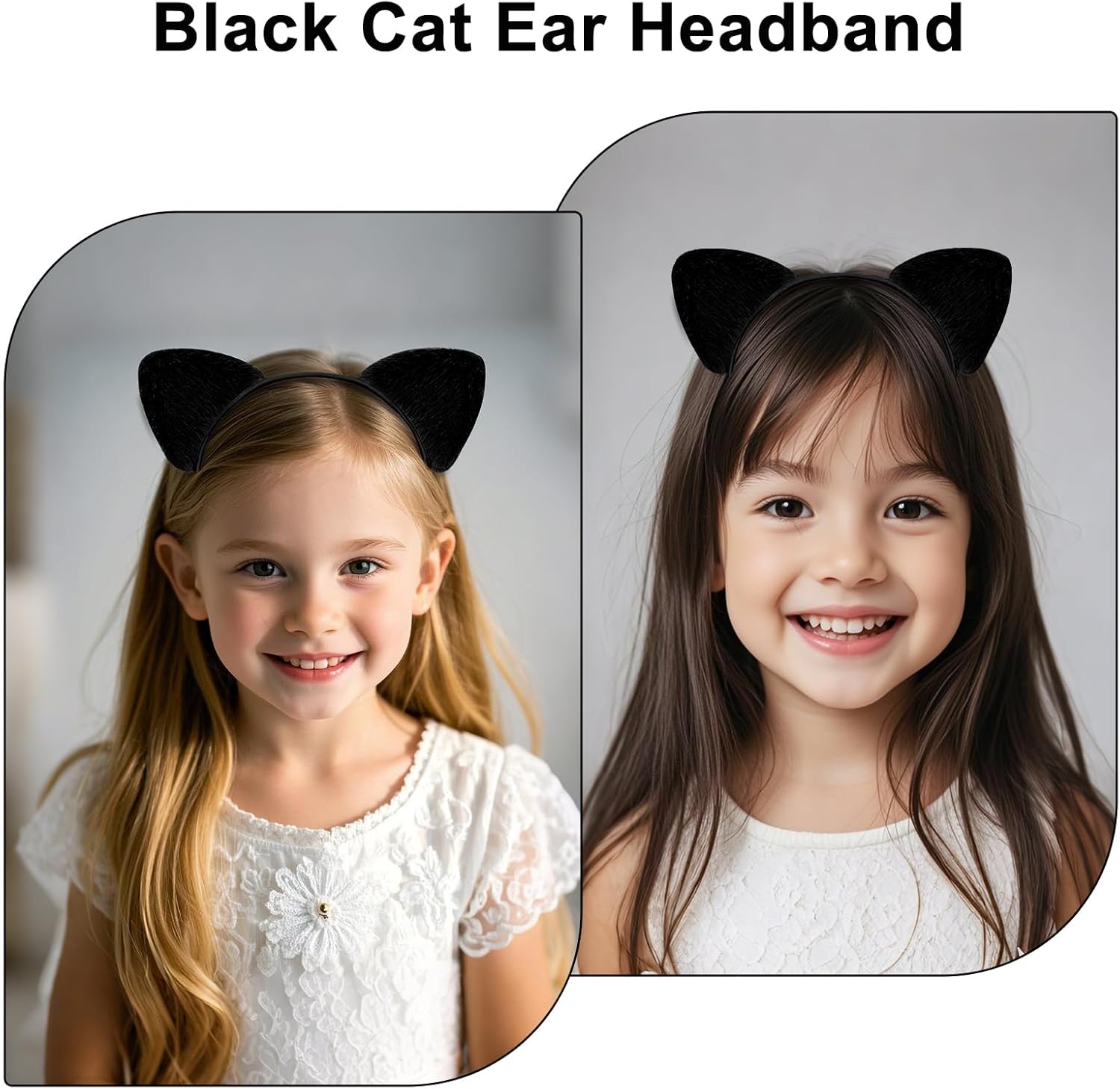 2-Piece Cat Ears Headband for Kids Girls