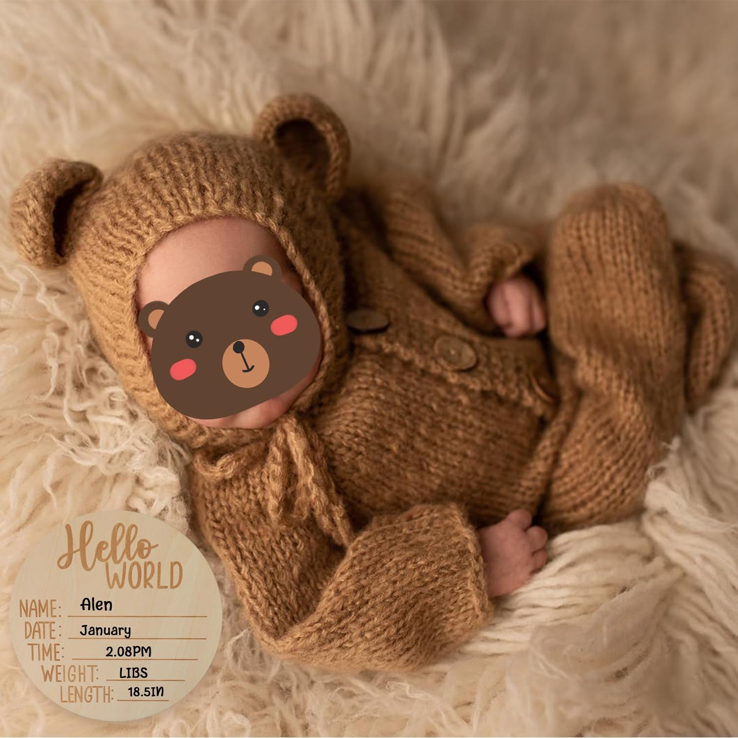 BLUETOP Newborn Bear Costume