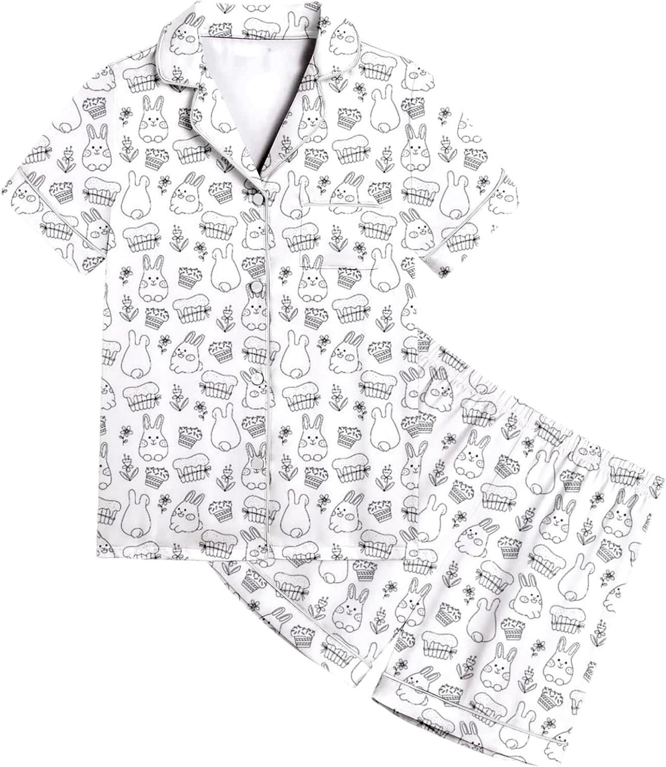Floral Easter printed soft Silk Shorts for Kids