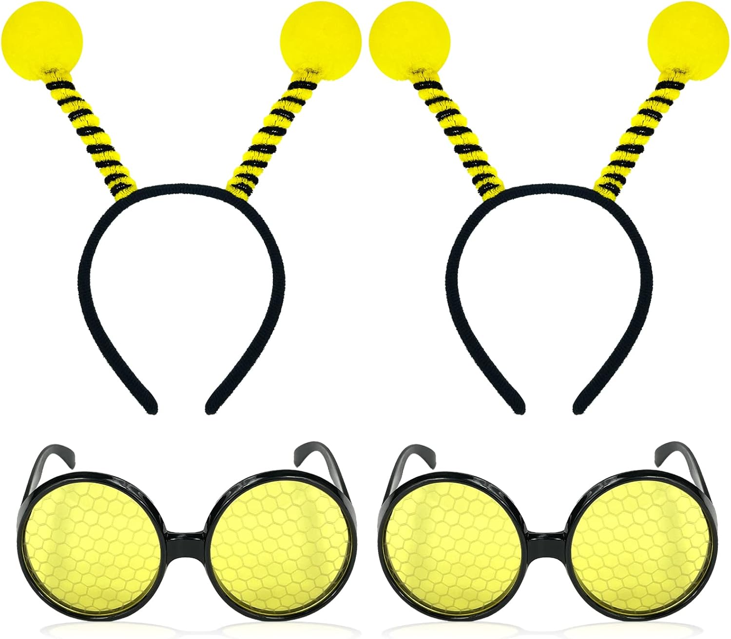 Bee costume headband glasses set for adults
