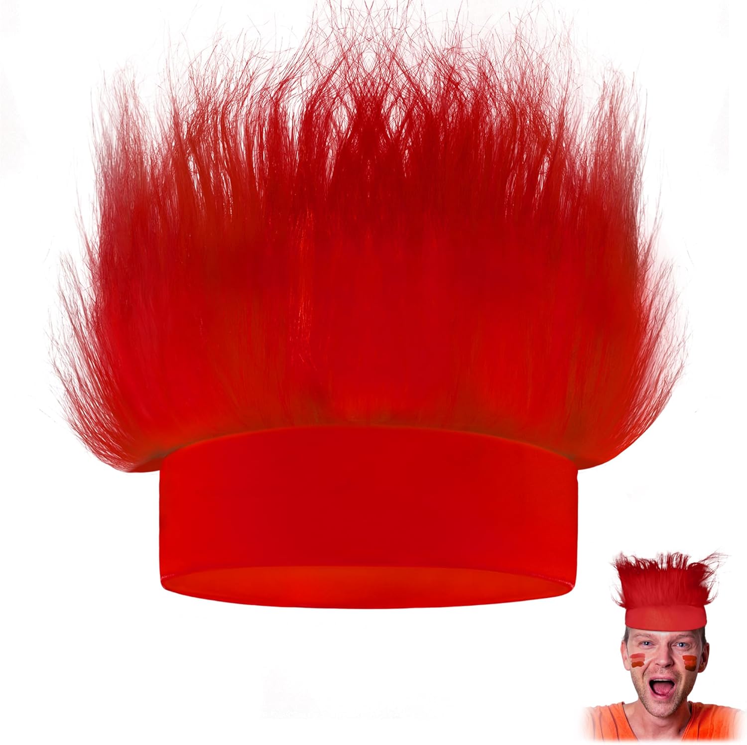 Novelty Place Red Hairy Costume Headband