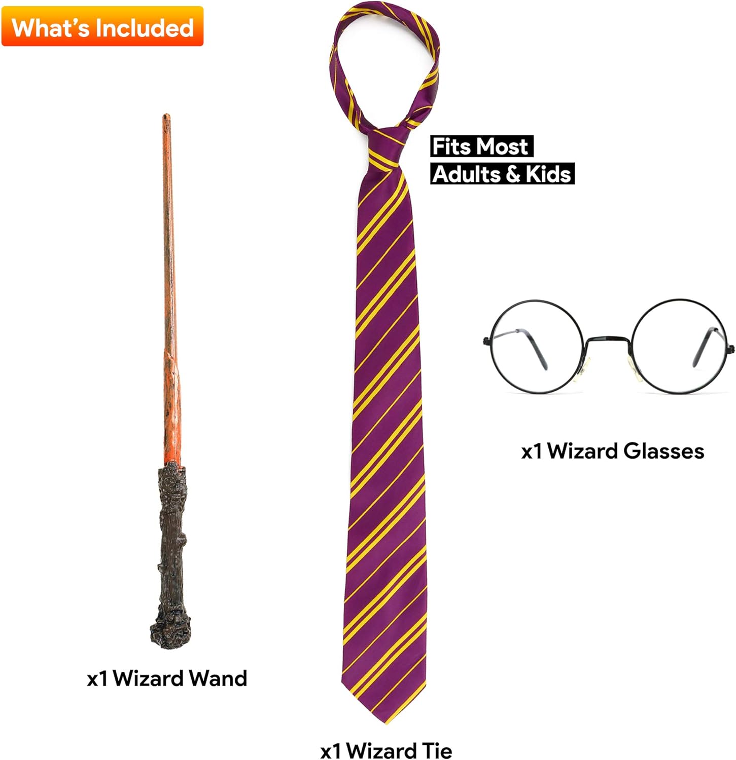 Skeleteen Wizard Costume Accessories Set Halloween School Uniform Perfect