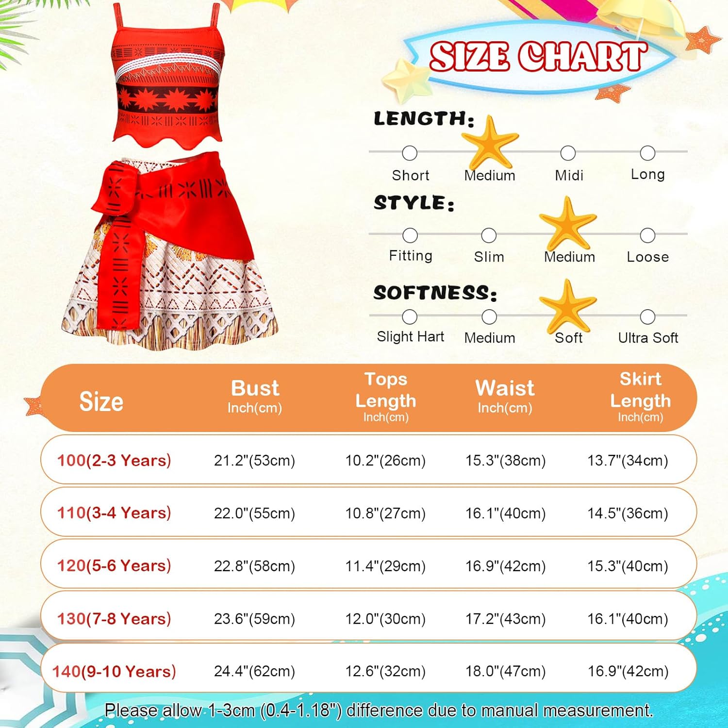WonderBabe Girls Princess Costume Toddler Dress Up Set - Princess