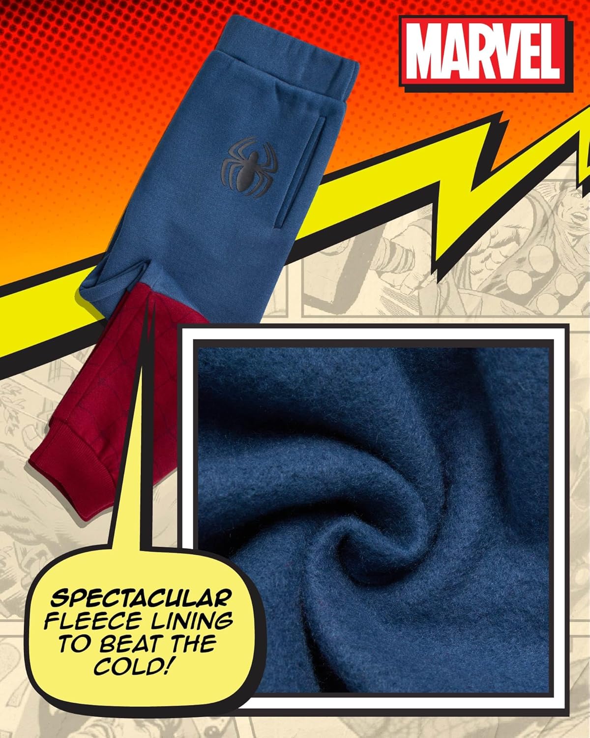 Marvel Boys 2-Piece Fleece Sweatsuit Set - Captain America Spider-Man