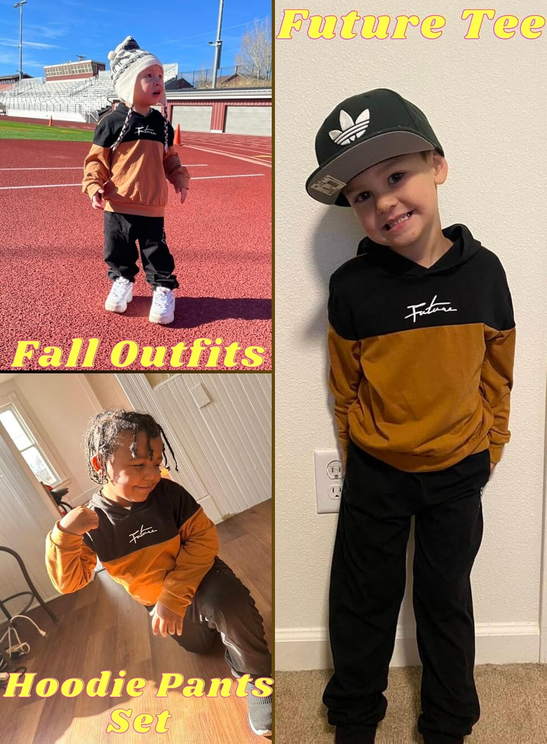 BOMDEALS Christmas Toddler Boys Sweatsuit Set