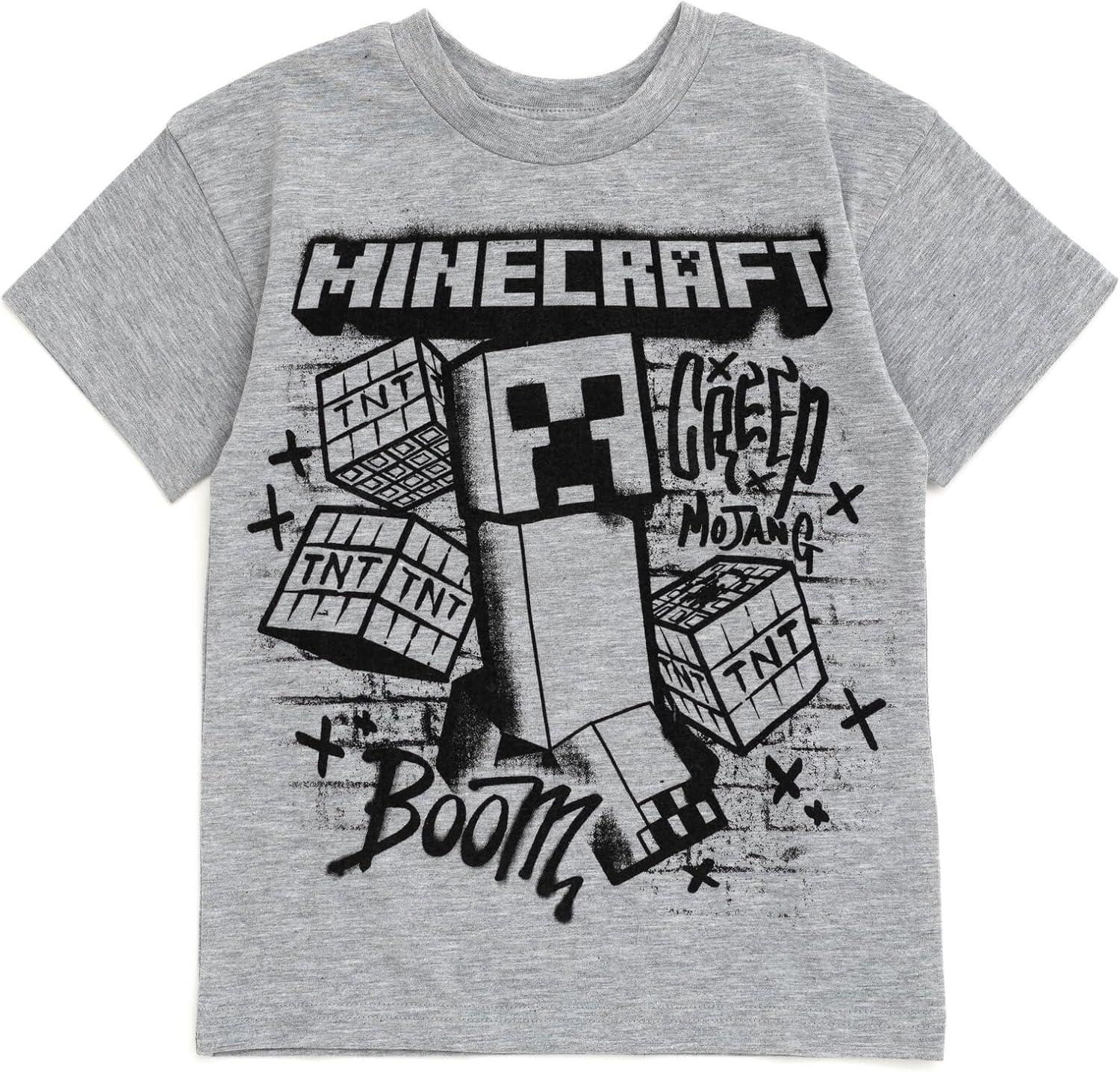 Minecraft Characters Graphic T-Shirt and Mesh Shorts Set for Kids