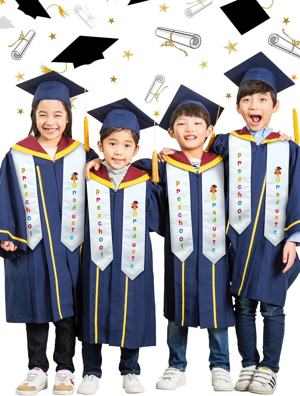 Geyoga Preschool Graduation Sash - Cute Owl Design