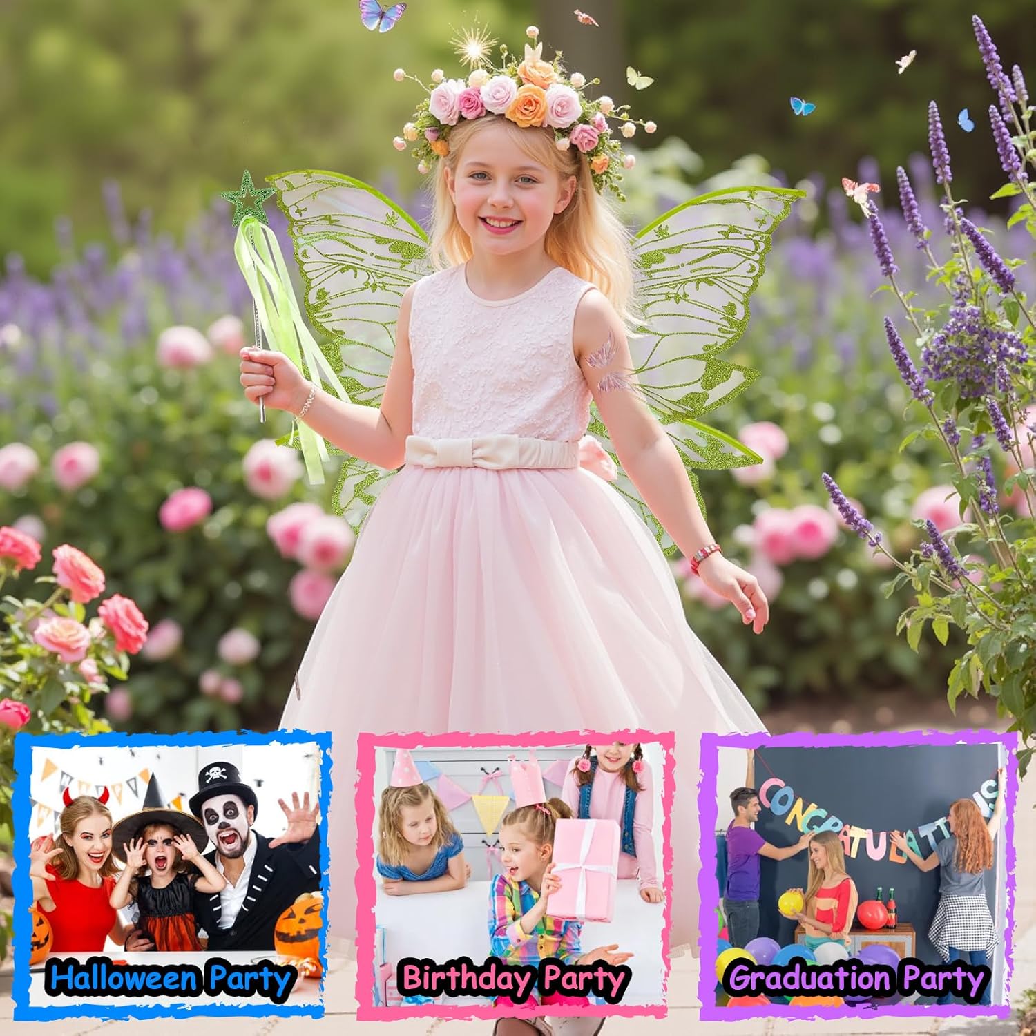 Woifunu Fairy Wings Costume Set