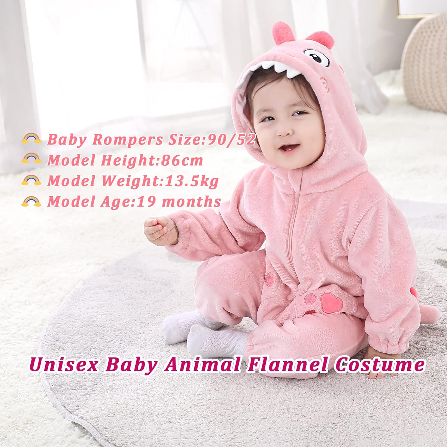 TONWHAR Halloween Animal Bodysuit for Baby Toddler