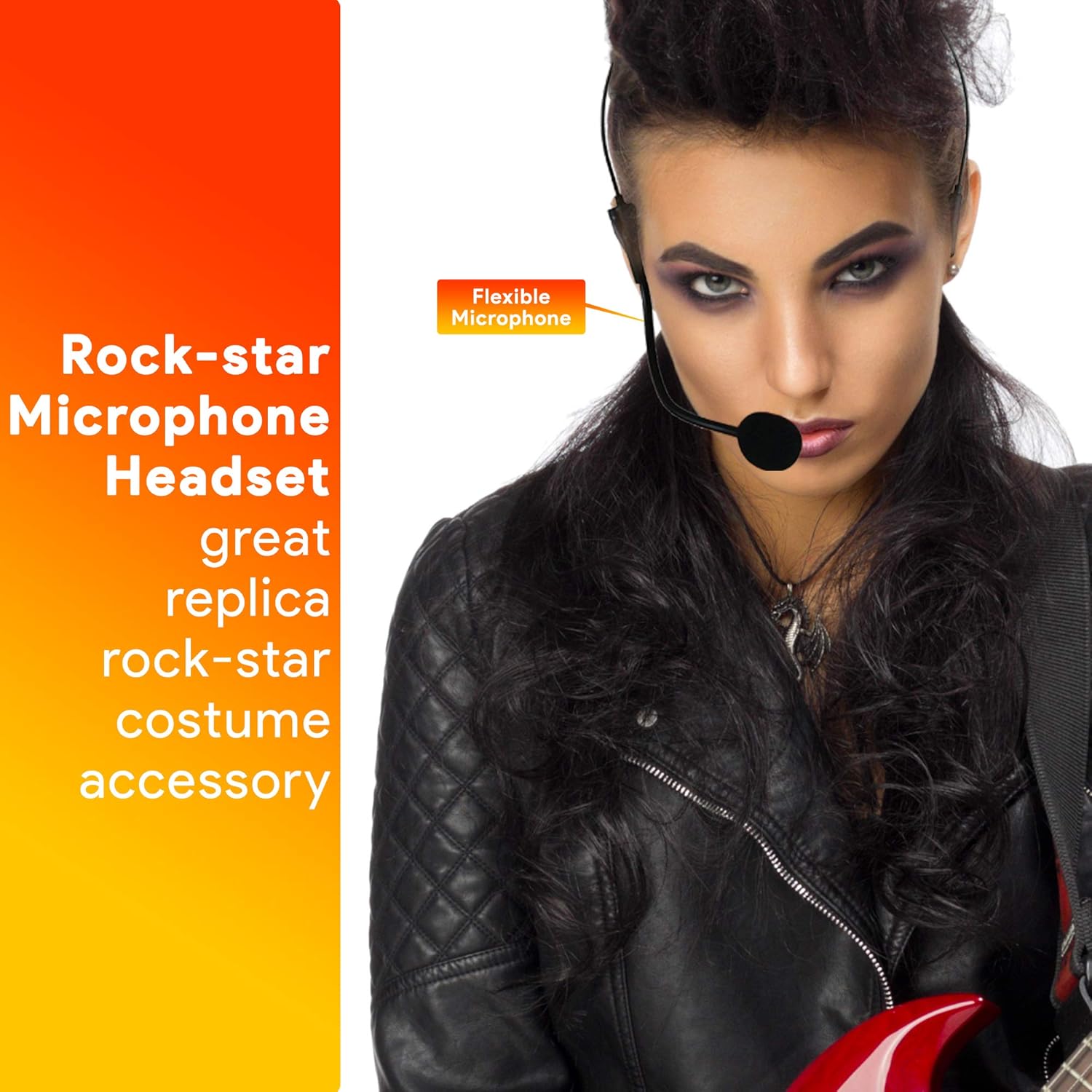 Skeleteen Rockstar Headset - Michael Jackson Mic and Headphones Prop
