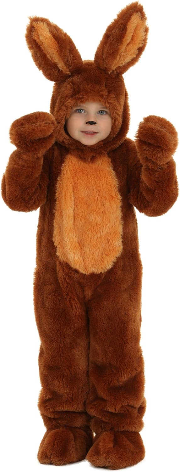 Fuzzy Toddler Brown Bunny Costume for Little Hoppers