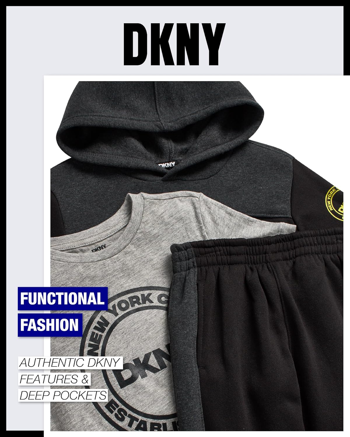DKNY Toddler Boys Jogger Set - Comfort Style for Little Ones