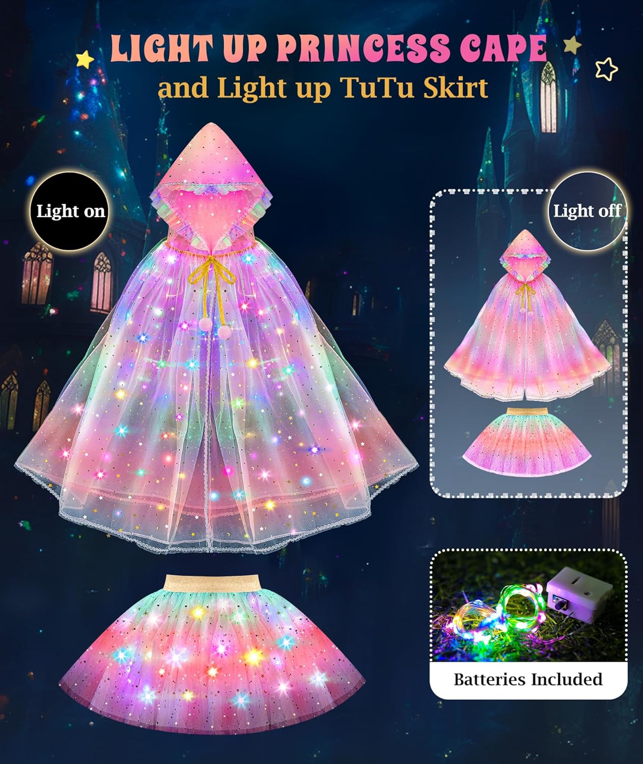 DOLNOW Princess Dress Up Set for Girls