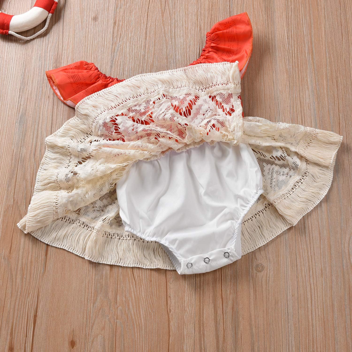 Sejardin Baby and Sis Moana Ruffled and Lace Romper Dress Set