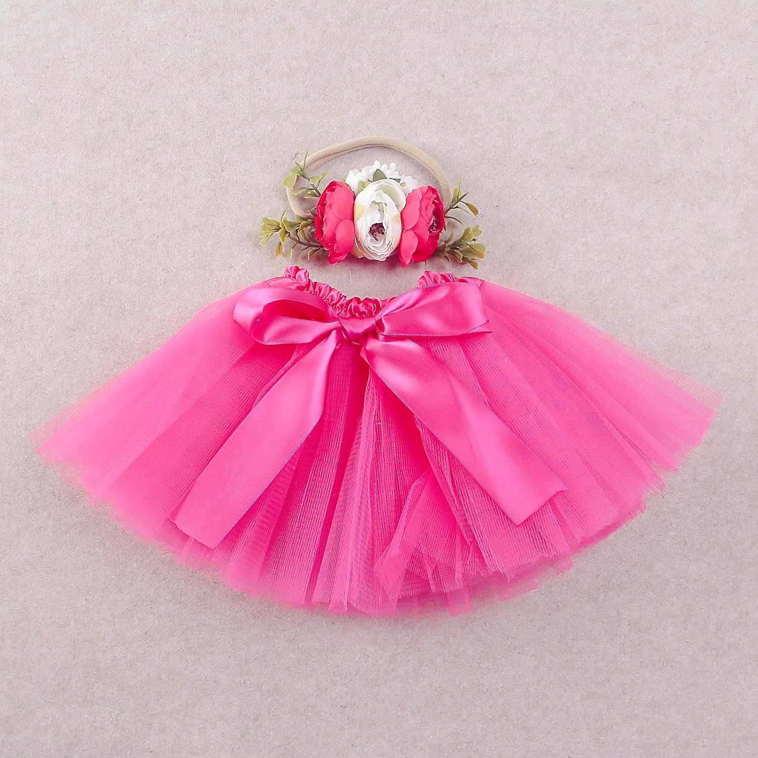 Elegant Tutu Skirt Headband Set for Baby Girls