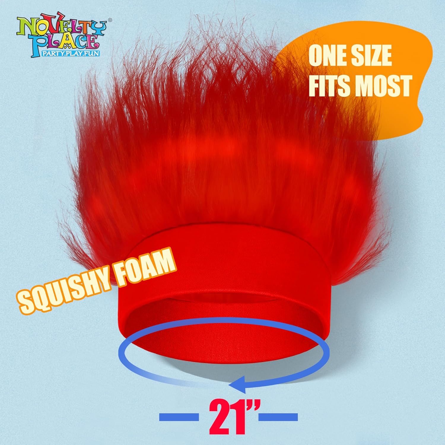 Novelty Place Red Hairy Costume Headband