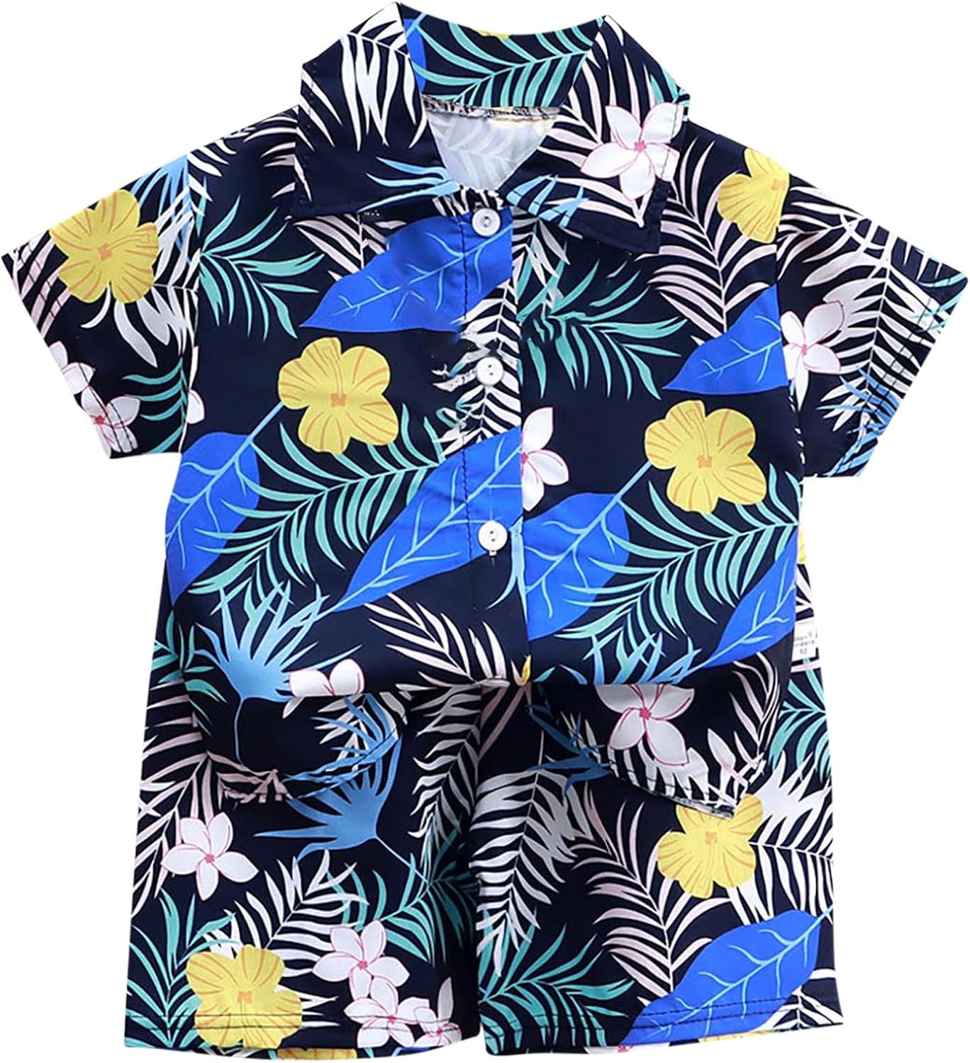 Casual Beach Outfits for Boys Hawaiian Vacation Shirts Shorts 2-15